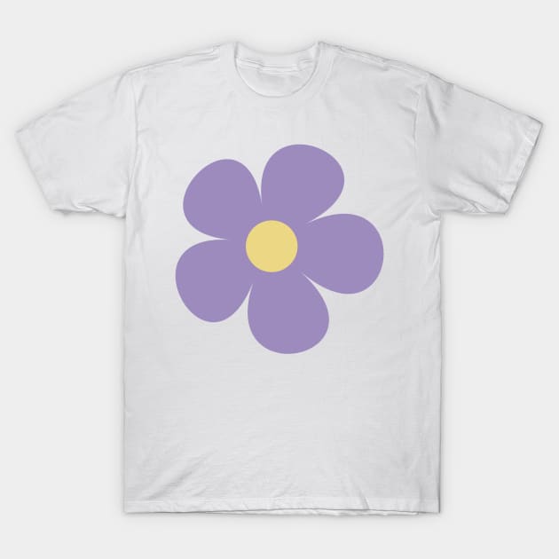 cute muted purple retro flower T-Shirt by opptop